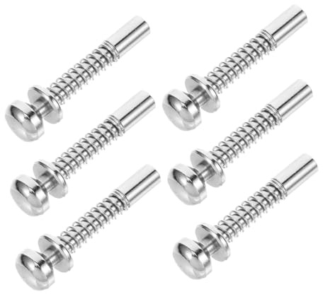 Toyvian 6pcs Spring-Loaded Crib Latch Replacement for Baby Crib and Window Screen Adjustable Plunger Pins for Caged Doors Compatible Cot and Bed Parts