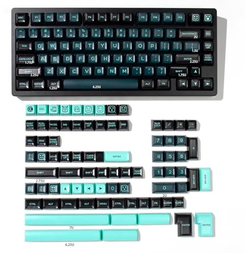 Juego de 160 teclas Doubleshot Keycaps SA Profile Green Monster Keycaps para 60% 65% 75% 95% teclado mecánico Cherry Mx Switches
