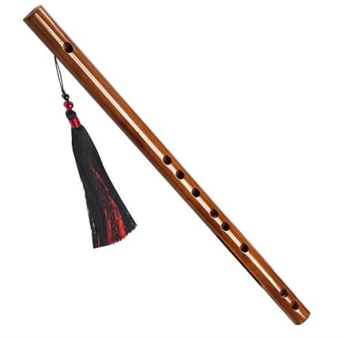 Bambus Mini-Einstiegs-Tragbare Querbambusflöte Ohne Membranloch Für Anfänger Mit Zubehör(D Key)