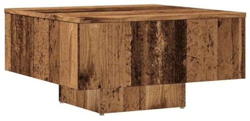 vidaXL Couchtisch Altholz-Optik 60x60x31,5 cm Holzwerkstoff, Beistelltisch, Wohnzimmertisch, Akzenttisch, Sofatisch, Kaffeetisch, Beistelltisch