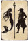 WEBEEDY Pirate and Mermaid Restroom Tin Sign Retro Beach Nautical Themed Metal Tin Sign,8x12 Inch Vintage Hanging Wall Art for Bathroom Restroom Toilet Door Decor Pirate Gifts,20x30cm