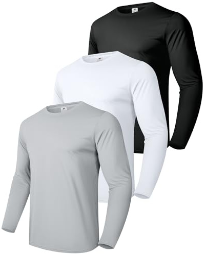 Boyzn Herren 3 or 4 Pack Baumwolle T-Shirts, Kurzarm/Langarm Rundhals Sport T-Shirts, Baumwolle Gym Workout Laufshirts für Männer