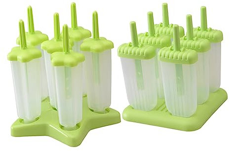 Ciieeo Ice Pop and Ice Cream Molds Set of 2 Reusable DIY Molds with Stable Base
