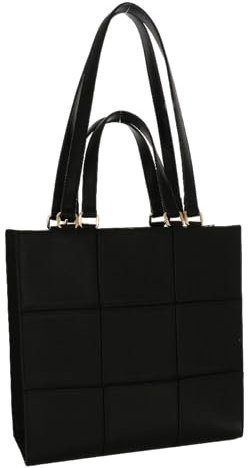 Camomilla Damen Handtasche, Kunstleder, Kollektion Ivy, Größe L, Farbe Schwarz