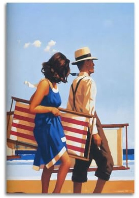RedMush Jack Vettriano Kunstposter (27) Leinwand-Poster, Schlafzimmer-Dekor, Sportlandschaft, Büro, Raumdekoration, Geschenk, ungerahmt, 40 x 60 cm