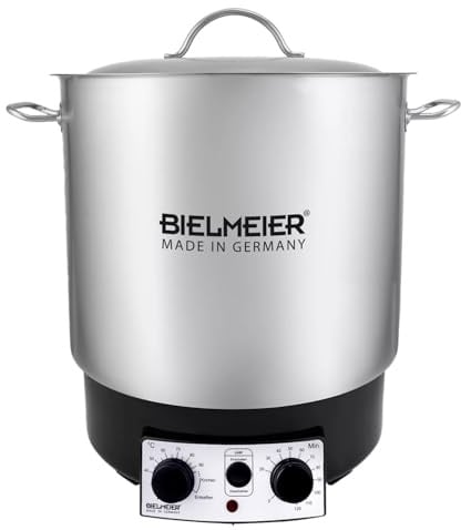 BIELMEIER Einkochautomat 29 L Edelstahl 18/10, Einkochtopf elektrisch 1800W