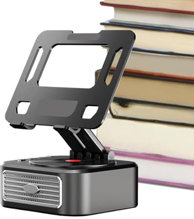 Nybhyjka Porta del telefono con altoparlante, supporto per altoparlanti per la scrivania,Porta del telefono tablet rotabile con altoparlante wireless - Sound surround stereo, pellicola cellulare