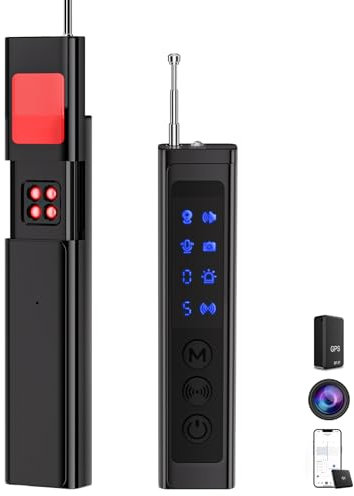 BITIWEND Detector de chinches GPS Detector de Cámara Oculta Detector de Bichos Escáner Infrarrojo Localizador buscador de cámara Portátil Detector Magnético Fuerte para Hotel, Casa, Coche