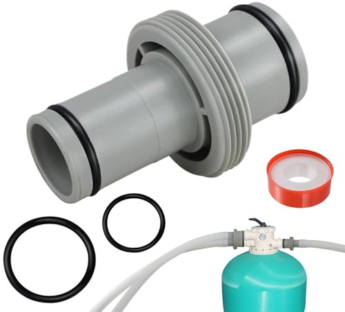 38mm 32mm Swimming Pool Hose Connector for Intex Bestway Coleman Swimming Pool Hose Connector Accessories (Right Fitting, 38mm in 32mm)