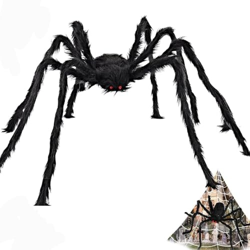 YANXINKE Halloween Spinnen, Riesen Spinne Halloween Deko Outdoor, Riesenspinne, Haarige Spinne, Spinnennetz Halloween Dekoration, Gruselige Spinne Realistische große Spinne Requisiten