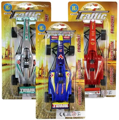 BEMIRO Einsitzer Rennauto Spielzeug mit Rückzug – ca. 19 cm – wählbar in Blau, Rot oder Silber – mit Rennsport-Stickern – für Kinder ab 3 Jahren – schnelles Spielauto für kleine Rennfahrer (Set)
