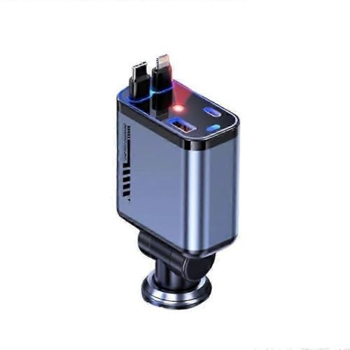 Retractable Car Charger Adapter 4 In 1 Charger Cable Adapter With Lights 120w Fast USB C Mobile Phone Automobile Car Charger Accessories Gadgets Gifts for Men Women Christmas