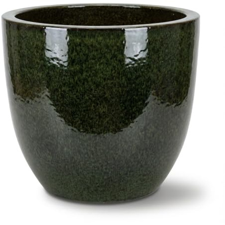 Provencelia Lancelot Keramik-Pflanztopf Tropengrün, Größe: XL - Durchmesser: 57 cm x Höhe: 50 cm, wetterfest, mediterran, handgemachter Übertopf für Innen Außen Garten Balkon