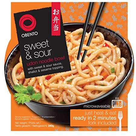 Obento Sweet & Sour Udon Bowl, Fertiggericht für die Mikrowelle, 240 g