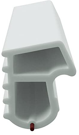 DIWARO® Stahlzargen-Dichtung SZ090 | weiß, braun oder grau | 5 lfm für Haus- und Innentüren. Zum Schallschutz und abdichten der Tür. Bestehend aus TPE (Thermoplastischen Elastomer) (weiß)