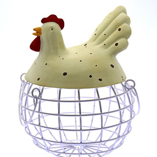 Supernova Decoracion_Huevero con Forma De Gallina Fabricada En Ceramica/Metal Medidas_diam.24x29cm