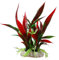 NiceButy, Pianta per acquario in plastica, artificiale, da Decorazione, con foglie rosse