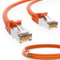 HB-DIGITAL 0,25m LAN Kabel CAT 7 Rohkabel RJ45 S/FTP Netzwerkkabel Ethernet Patchkabel bis zu 10 Gbps 600 MHz Kupfer Profi PiMF Kupfer für Patchpanel Switch Router Modem - Orange