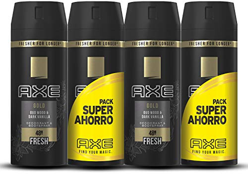 Axe Deodorant Gold Pack Duplo Sparsam, 2 Packungen à 2 x 150 ml (insgesamt 600 ml)
