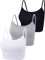 BOAO 3 Stück Spaghetti Gurt Tank Leibchen Top Crop Tank Top für Sport Yoga Schlafen (Farbe Set 1, S)