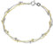 MATERIA Kugel Armkette Damen gold - 925 Silber Armband Frauen 19cm vergoldet bicolor in Schmuck Etui SA-109-Gold