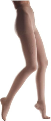 Lauma Medical, 23-32 mmHg Kompressionsstrumpfhose Klasse 2 mit geschlossener Zehe, Krampfadern, häufige Schwellungen in den Beinen, Schmerzen in Waden und Füßen (Kurz, X-Size, Beige)
