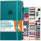 Clever Fox Taschen-Planer Wochenplaner,Monatlicher Zielplaner und Kalender zur Steigerung der Produktivität, Mini-Planer perfekt für Geldbörse, Größe: 9.4 cmx17.0 cm, undatiert, hält 1 Jahr,Dark Teal