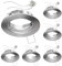ledscom.de 6 Stück Decken-Einbaurahmen FERE Einbaurahmen chrom matt (LED/Halogen/MR16/50mm) inkl. GU5.3 Fassung