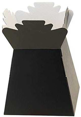Floralcraft Black Hand-Tied Vase Florist Bouquet Box, Presentation/Transporter Box/Flower Plant Aqua Boxes, (Pack of 30)