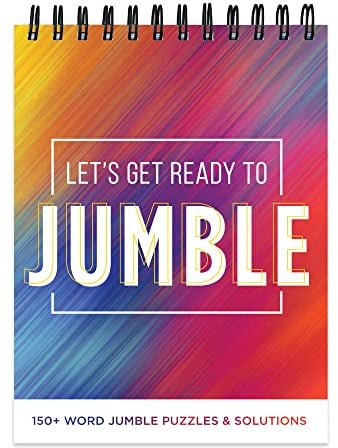 TF PUBLISHING Word Jumble Puzzle Book | Over 100 Puzzles and Solutions | Word Puzzle Books for Adults | Stimulating Brain Booster | Textured Durable Cover Material and Wire-o Binding | 6.5 x 8
