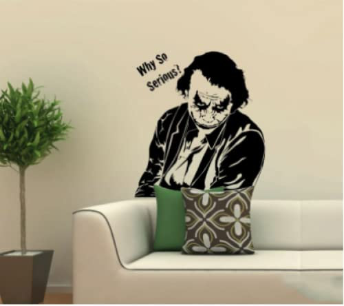 Movie theme clown wall decal vinyl sticker decoration, halloween fashion decoration living room bedroom art wall sticker42x47cm