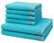Ross - 6 teiliges Frottier-Set - Smart (4 X Handtuch 2 X Duschtuch im Set) - 520 g/m2 - Baumwolle - Frottee - saugstark - weich und flauschig - Lagune