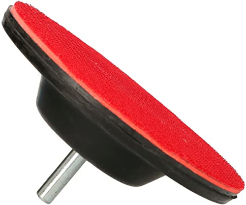 KOTARBAU® Schleifteller mit Klett 125 mm mit Spanndorn für Bohrmaschinen