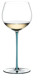 RIEDEL FATTO A MANO BY Eichenfass gereifter Chardonnay - Türkis - Einzelpackung, Weinglas, Kristallglas, Spülmaschinenfest - 4900/97T