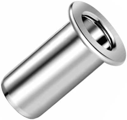 M10 Tuercas de remache ciego, cabeza abovedada, vástago cilíndrico, cuerpo redondo, extremo abierto, inserto roscado, 10mm tuerca de acero galvanizado para acero, aleación, cobre, plástico (10 pezzi.)