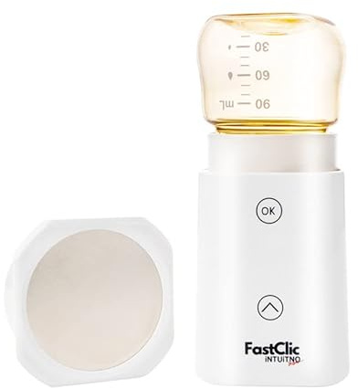 INTUITNO Baby Bottle Warmer FastClic Portable Bottle Warmer with Rechargeable Travel Bottle Warmer Cordless for Breastmilk and Formula with Fast Heating and Accurate Temperature (Warmer ONLY)