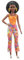 Barbie HPF74 Puppe, Kinderspielzeug, lockige Schwarze Haare und zierlicher Körperbau, Fashionistas, Kleidung und Accessoires im Y2K-Stil, ab 3 Jahren