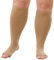 LOFIR Medizinische Kompressionsstrümpfe für Damen Herren: Offene Zehen Kniehohe Dicke Waden Übergröße Stützstrümpfe Feste 20-30 mmHg Klasse 2 Gradienten Compression Socks für Ödeme Hautfarbe 1 Paar