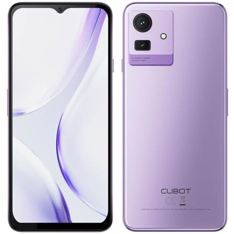 CUBOT Note 50 – 6,5-Zoll-HD+-Smartphone, 8 GB und 256 GB, 50 MP Dual-Kamera, 5200 mAh Akku, Android 13, OctaCore-Prozessor, Lila