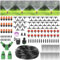 Ulable Irrigation System Kit 40m/131ft Greenhouse Micro Automatic Watering System Drip Irrigation Hose+158PCS Self Watering System for plants DIY Plant Watering Devices for Garden, Lawn, Patio