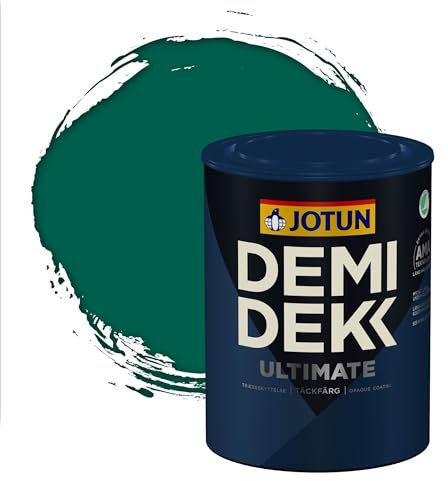 Jotun - Peinture Bois, Lasure Opaque pour Extérieur et Intérieur Satinée - DEMI DEKK CLEAN TECH - RAL 6026 - Vert Opale - 0,75L