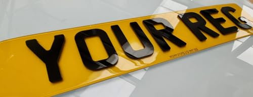 4d Acrylic Black Number Plate Letters - 6,7,12,14 Digits - Self Stick On 4D acrylic Letters (6)