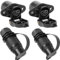 ETUKER 2 x Fiche Remorque 3broches 12v 24v et 2 x Prise Remorque 3 plots, Prise d'attelage Tracteur Male Femelle