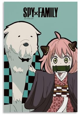 TSNKNP Anime Spy X Family Anya Forger Poster Dekorative Malerei Leinwand Wandkunst Wohnzimmer Poster Schlafzimmer Malerei,Wandkunst Bilddruck Moderne Familienzimmer Dekor 12x18inch(30x45cm)