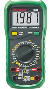 MGL MASTECH MY70 MY74 MY75 MY78 AC/DC Professional Multimeter hFE Tester Electric Handheld Tester Meter Digital Multimeter Voltmeter Pocket Multimeter(MY70)