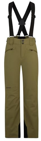 Ziener Kinder AXI Ski-Hose/Schnee-Hose | wasserdicht, Träger, PFC frei, deep Olive, 116