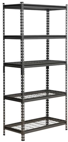 Rhino Racking - 5 Tier Heavy-Duty Boltless Wire Shelving Unit - 1000kg Load Capacity - 183 x 90 x 30 cm