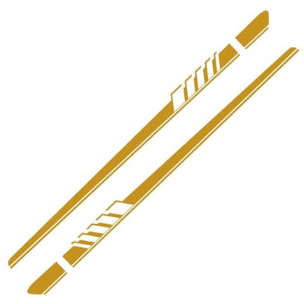 WRHOME Für Audi A3 8P 8V A4 B6 B8 B7 A6 C5 C6 C7 Q5 Q7 TT Karosserieaufkleber,Auto Karosserie Seite Streifen Aufkleber Wasserdicht Außenaufkleber Dekoration,B-Gold