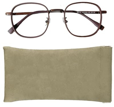 Eterspr 1 Stück Blaulichtfilter Brille Damen braun brille, 1 Stück Grün Brillenschachtel, Blue Light Blocking