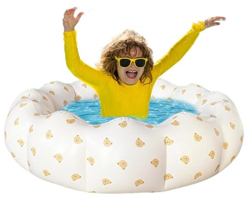 Piscine Gonflable, Piscine pour Tout-Petits,Baignoire Pliable pour Piscine pour bébés en Forme de pétale | Petite Piscine en PVC pour Jardin, Utilisation intérieure et extérieure, Boule de mer, Chien